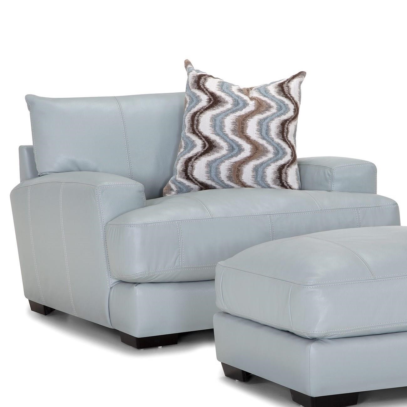Franklin 909 90988 LM90 49 Contemporary Chair and a Half with Low